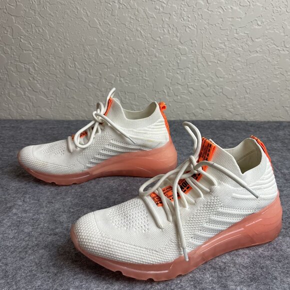 Steve Madden Cello White Pink Sneaker Shoes  Women's 8 M Cello2s1‎ - Picture 1 of 9